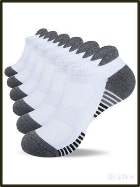 Lapulas Athletic Running Ankle Socks Low Cut Cushioned Anti-Blister Tab Sports